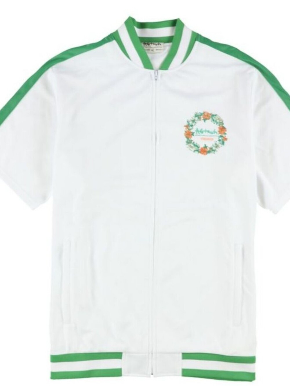 NWT AGTAWH White & Green Floral Tennis Jacket - Size L